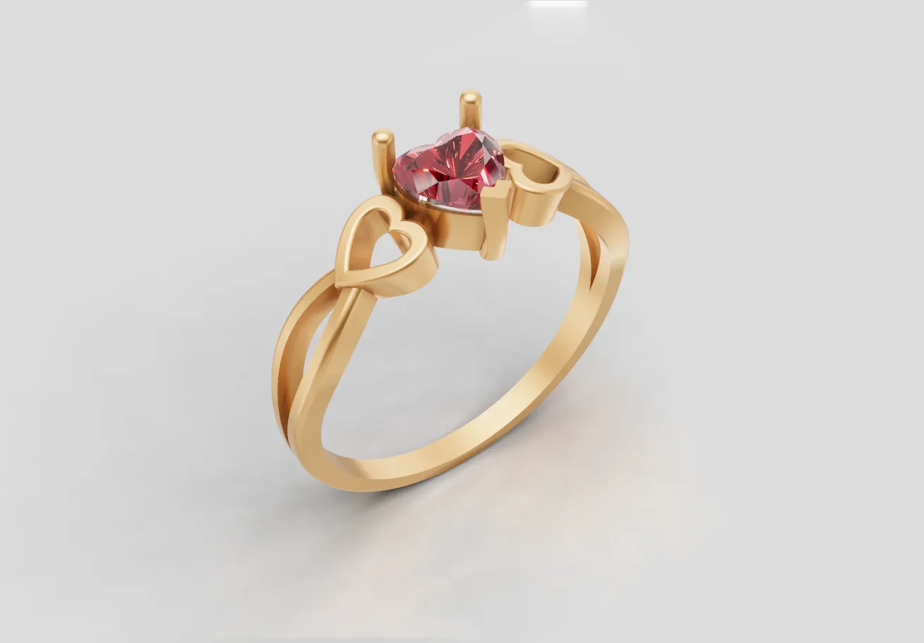 Anel Coração – Design Romântico